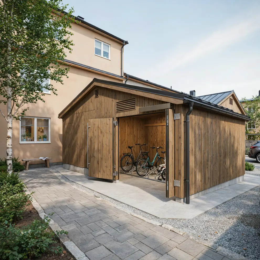 bygga cykelforrad kungsholmen stockholm